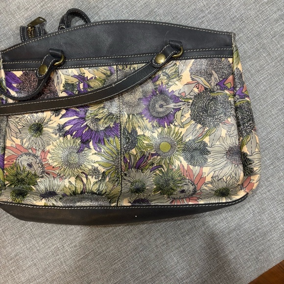 Patricia Nash Purple Sunflower Hand bag - Picture 2 of 2